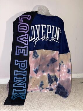 Victoria Secret Pink Varsity Tunic Pullover Leggings Set XL 😍